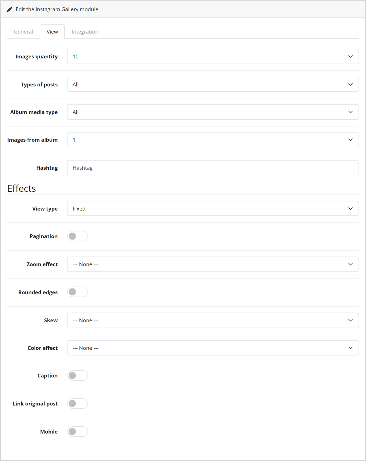 View Tab